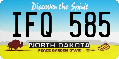 ND license plate IFQ585