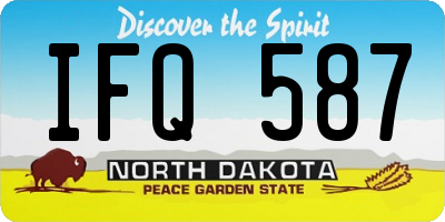 ND license plate IFQ587