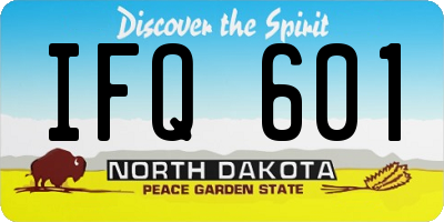 ND license plate IFQ601