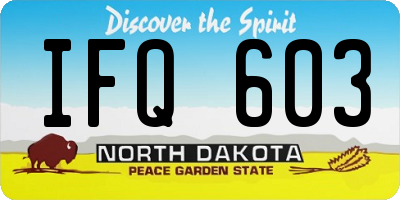 ND license plate IFQ603