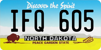 ND license plate IFQ605
