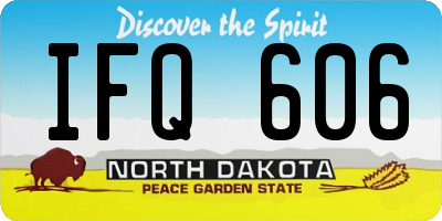ND license plate IFQ606