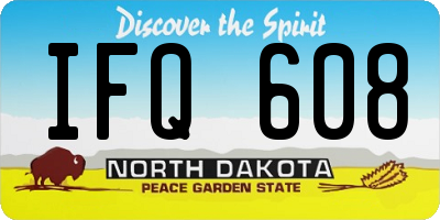 ND license plate IFQ608