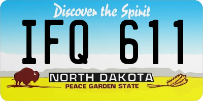 ND license plate IFQ611