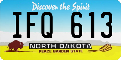 ND license plate IFQ613
