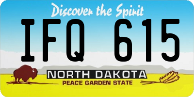 ND license plate IFQ615