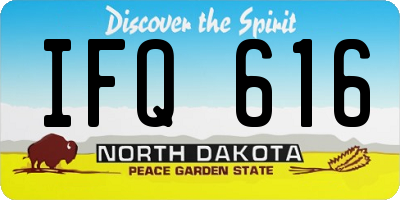 ND license plate IFQ616