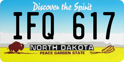 ND license plate IFQ617