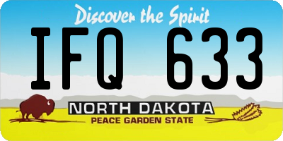 ND license plate IFQ633