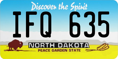 ND license plate IFQ635