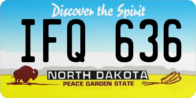 ND license plate IFQ636