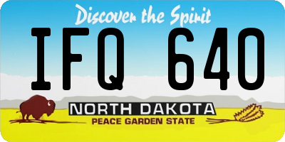 ND license plate IFQ640
