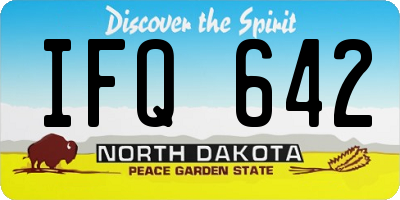 ND license plate IFQ642
