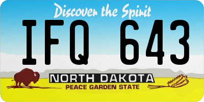 ND license plate IFQ643