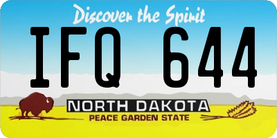 ND license plate IFQ644