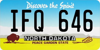ND license plate IFQ646