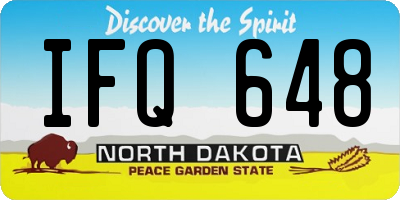 ND license plate IFQ648