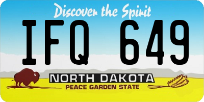 ND license plate IFQ649
