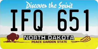 ND license plate IFQ651