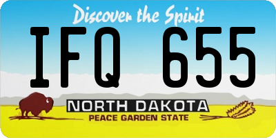 ND license plate IFQ655