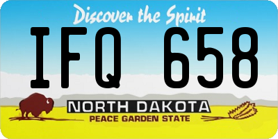 ND license plate IFQ658