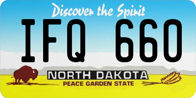 ND license plate IFQ660