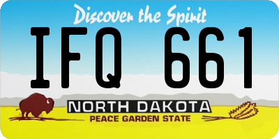 ND license plate IFQ661