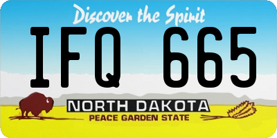 ND license plate IFQ665