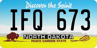 ND license plate IFQ673