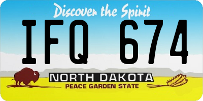 ND license plate IFQ674