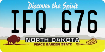 ND license plate IFQ676