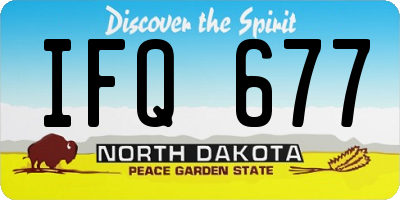 ND license plate IFQ677