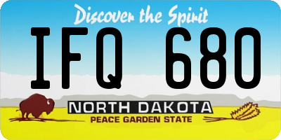 ND license plate IFQ680