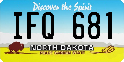 ND license plate IFQ681