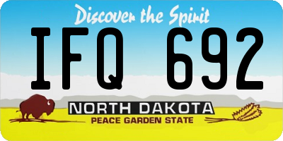 ND license plate IFQ692