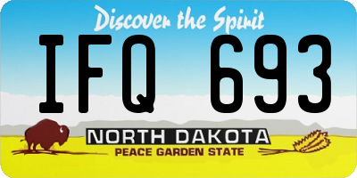 ND license plate IFQ693