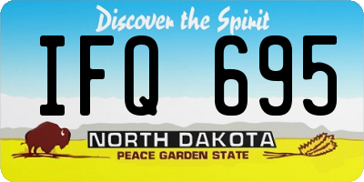 ND license plate IFQ695