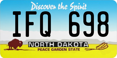 ND license plate IFQ698