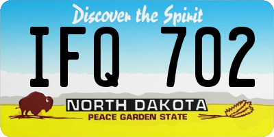 ND license plate IFQ702