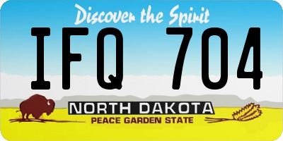 ND license plate IFQ704