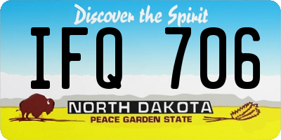 ND license plate IFQ706