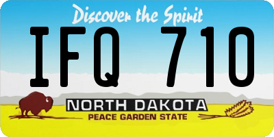 ND license plate IFQ710