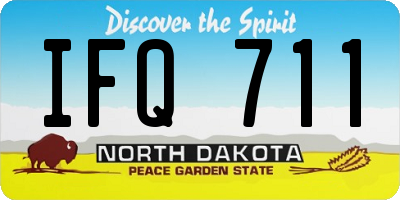 ND license plate IFQ711