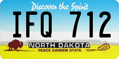 ND license plate IFQ712
