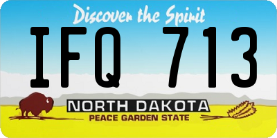 ND license plate IFQ713