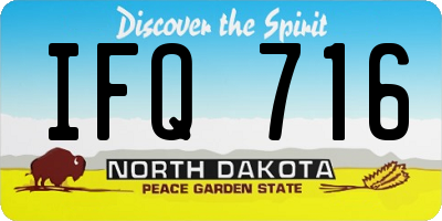 ND license plate IFQ716