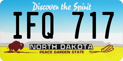 ND license plate IFQ717