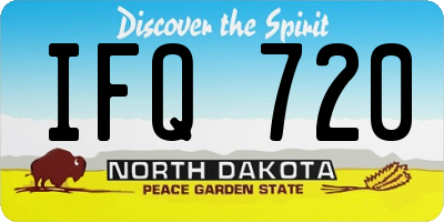 ND license plate IFQ720