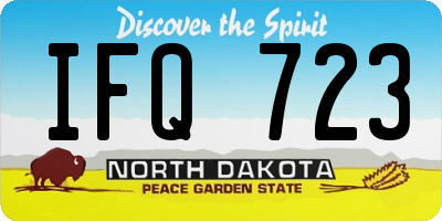 ND license plate IFQ723