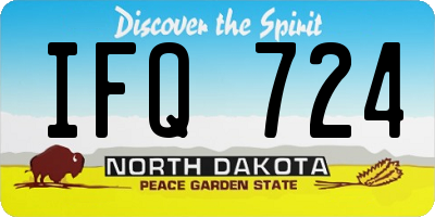 ND license plate IFQ724